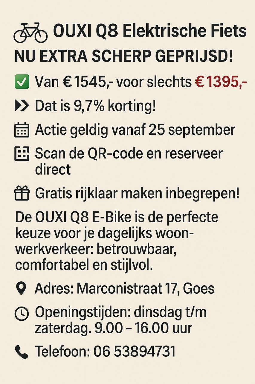 Maak je klaar voor het avontuur met de OUXI Q8