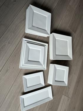 Witte vierkante borden