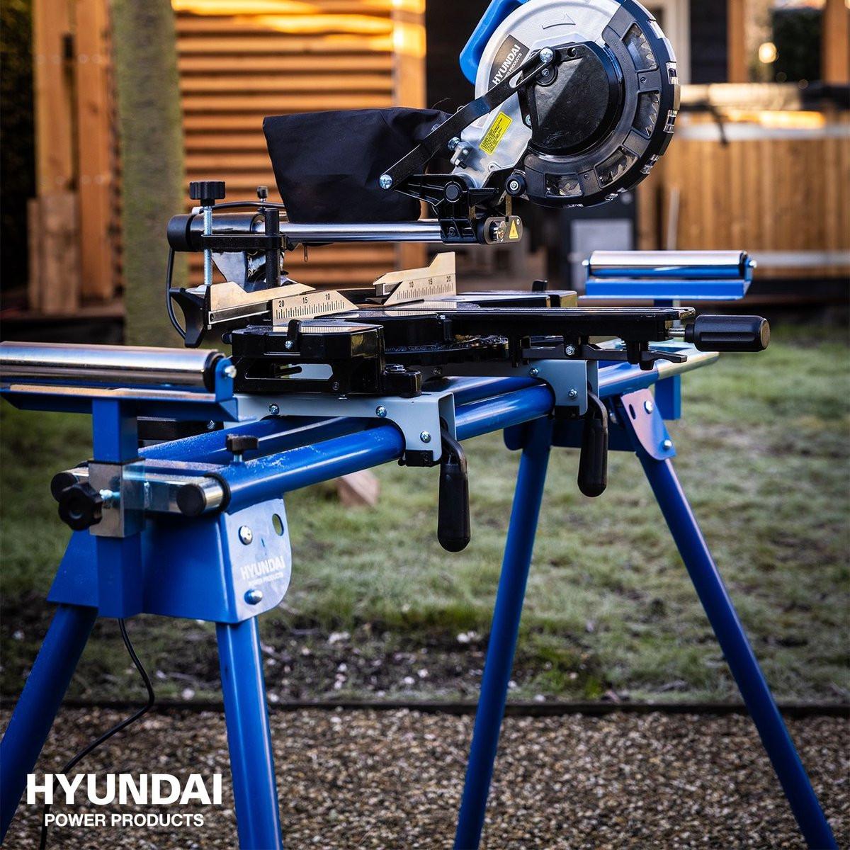 Afkortzaag, Hyundai, mét onderstel. ACTIE!!