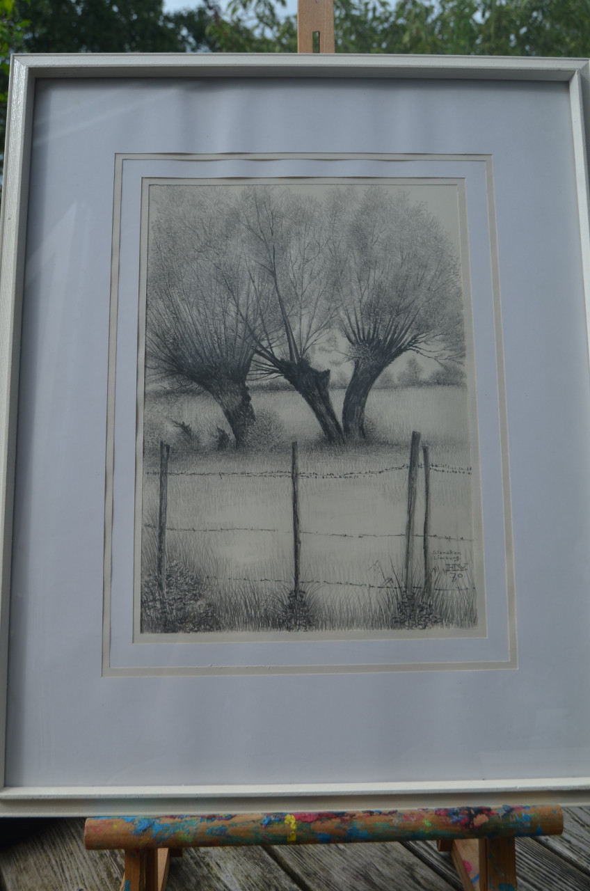 10 x Hendrik Voskuijl (1893 - 1980) potloodtekeningen (1) o.a. Slenaken