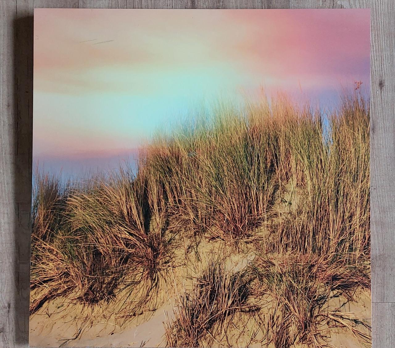 Mooie Zeeuwse foto op hout voor binnen aan de muur 60x60 cm.