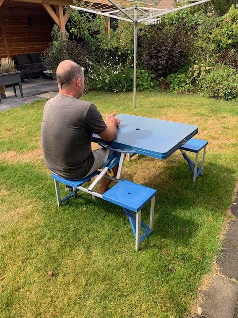 Opvouwbare picknicktafel