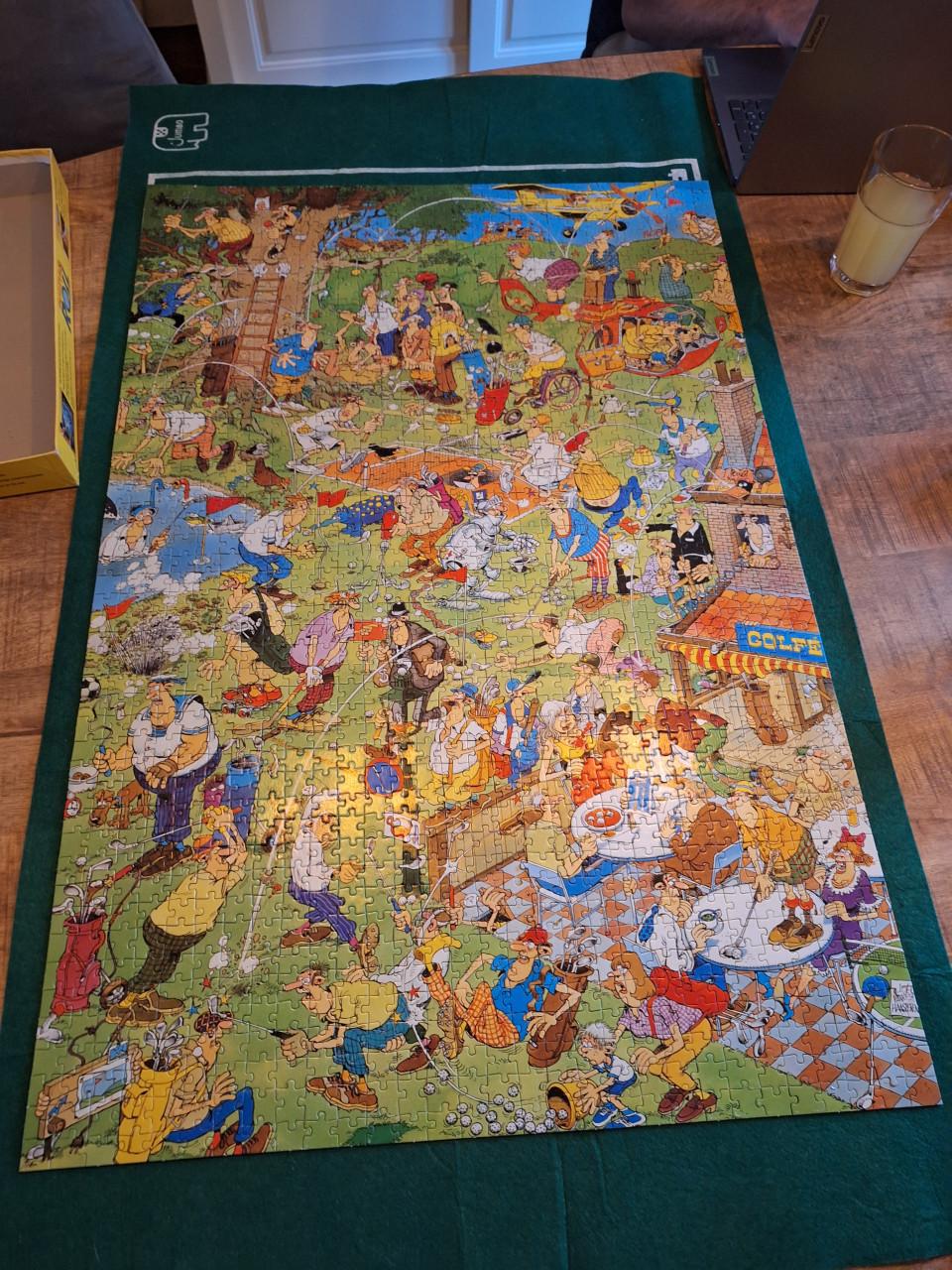 Puzzel van Haasteren 1500 stukjes de golfbaan