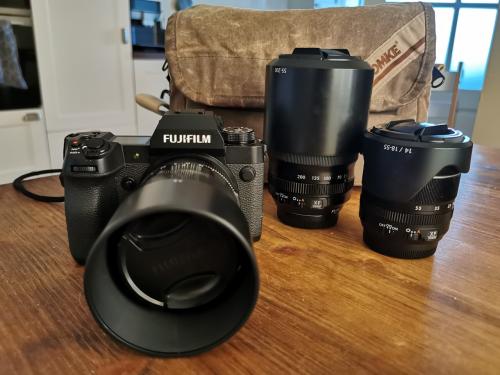 Fujifilm X-H2 digitale systeemcamera + 33mm, 18-55mm, 55-200mm