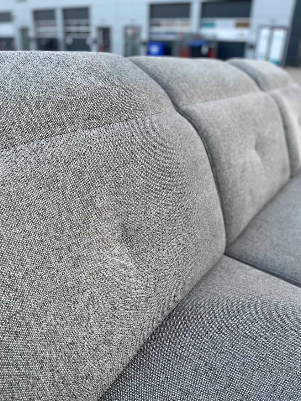 GRATIS LEVERING HEEL NL Moderne Grijs Stoffen Hoekbank + Slaapfunctie