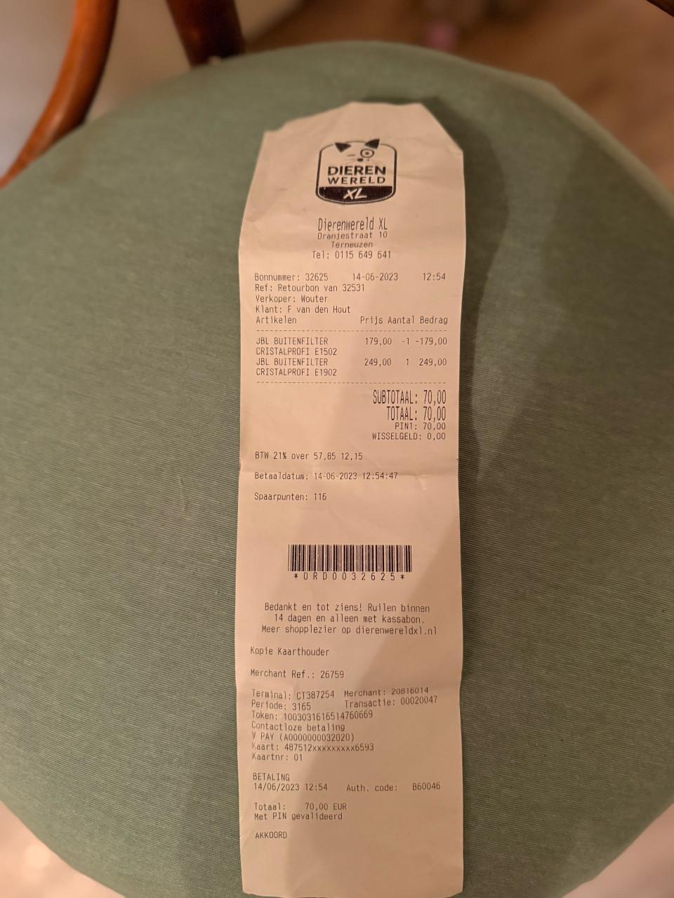 Jbl buitenfilter cristalprofi E1902