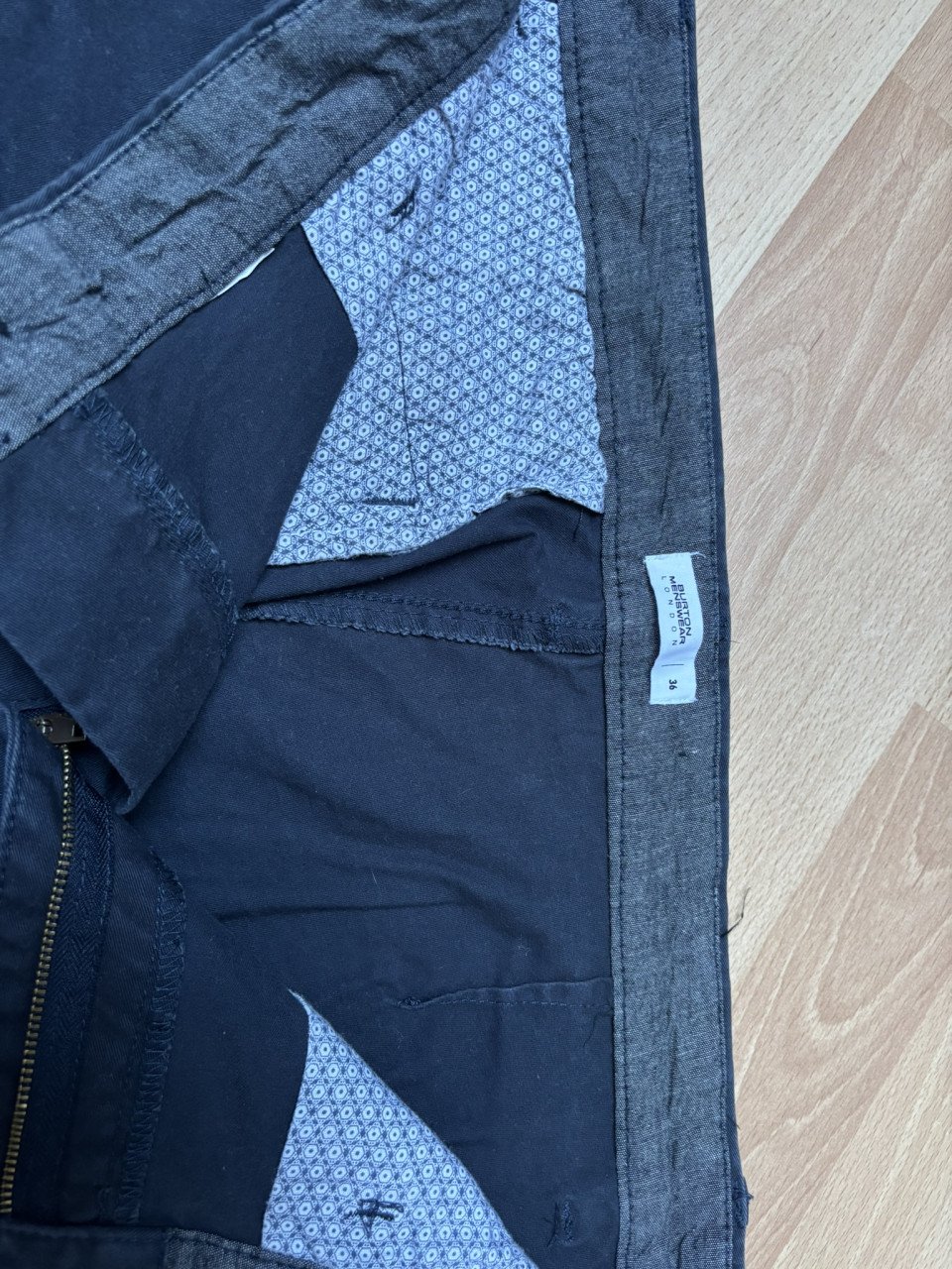 Burton herenshort maat 36 donkerblauw