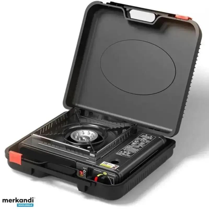 ADM draagbaar gasfornuis in zwarte kleur