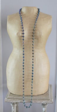 Paars pareloer kunststof  ketting