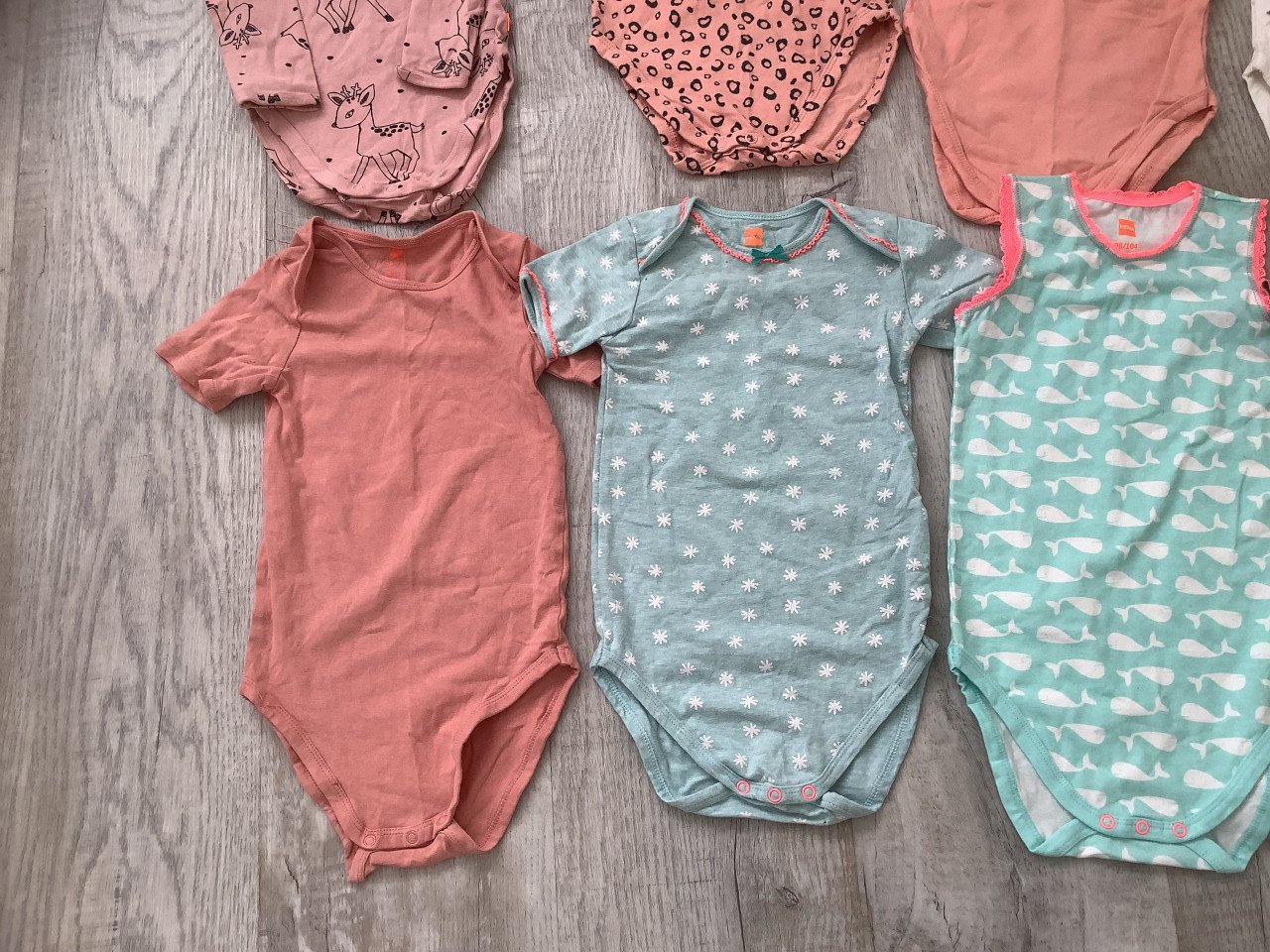Z.g.a.n. Hema Meisjes Rompers - maat 98/104 - 8 stuks