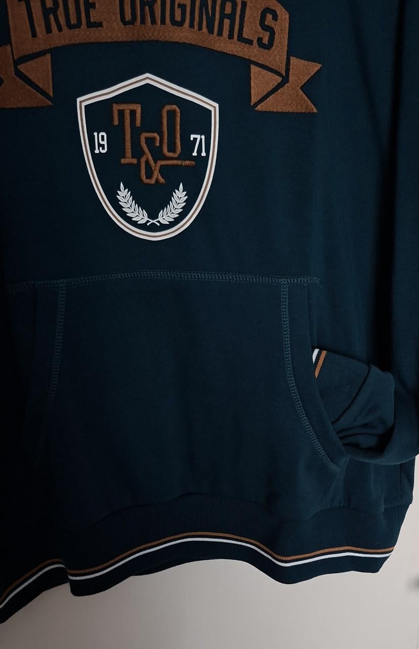 Nieuwe hoodie, mt L, van c&a, groen met print