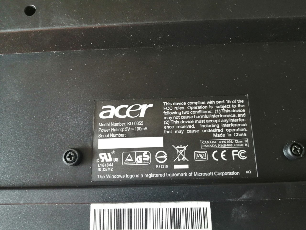 Usb toetsenbord