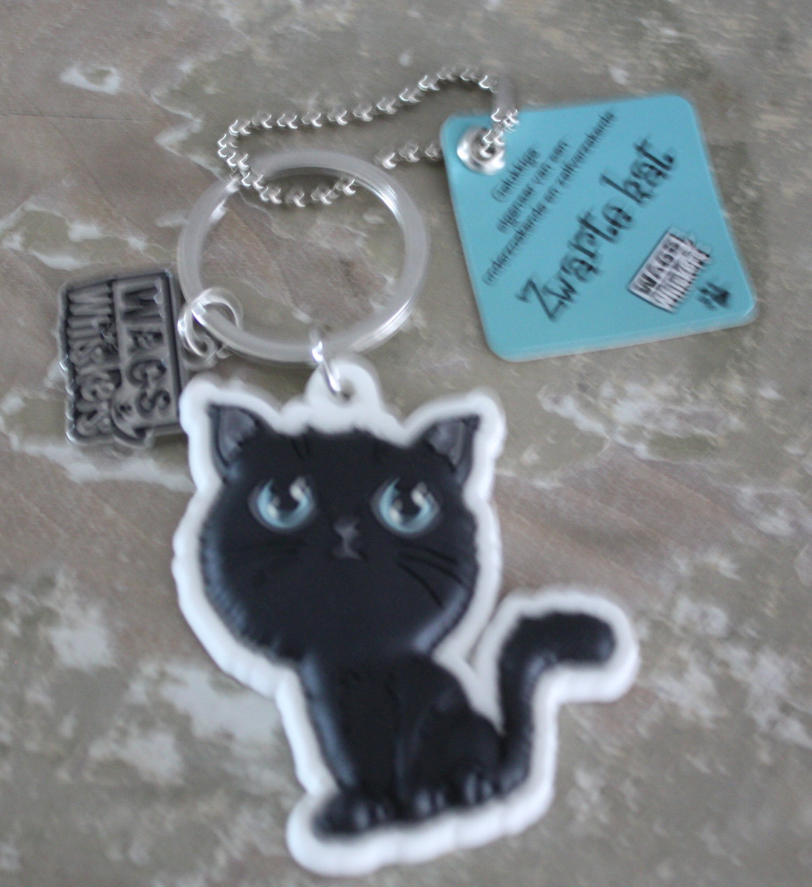 Sleutelhanger zwarte kat