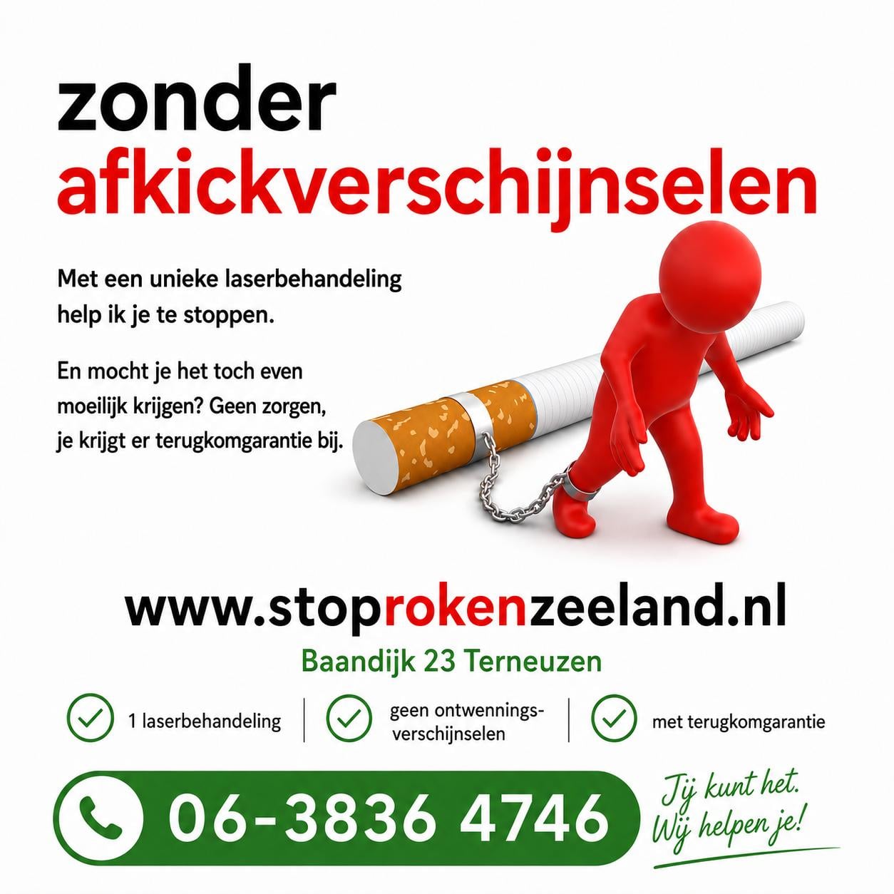 Stoppen met roken door 1 laserbehandeling