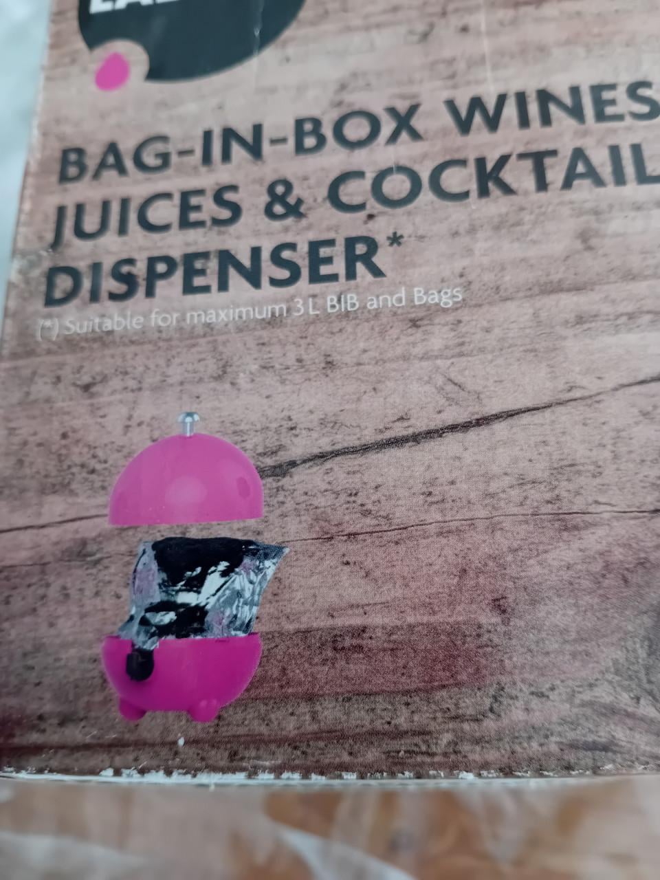 Bag in box wine dispenser