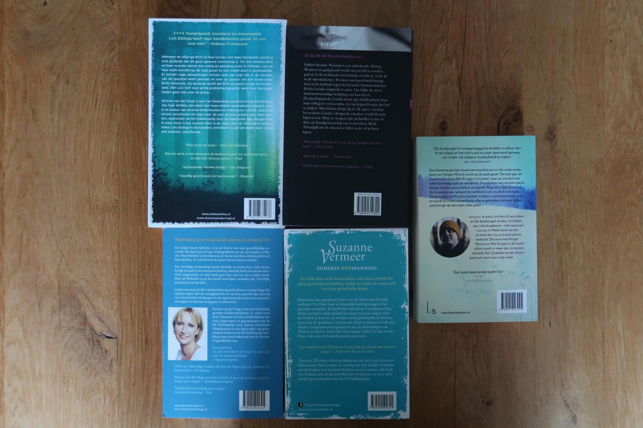 5 Spannende thrillers voor €1,00 per stuk