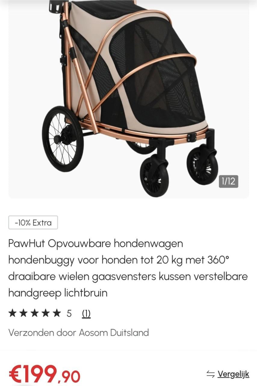 NIEUW‼️Pawhut Hondenbuggy tot 20kg 6277