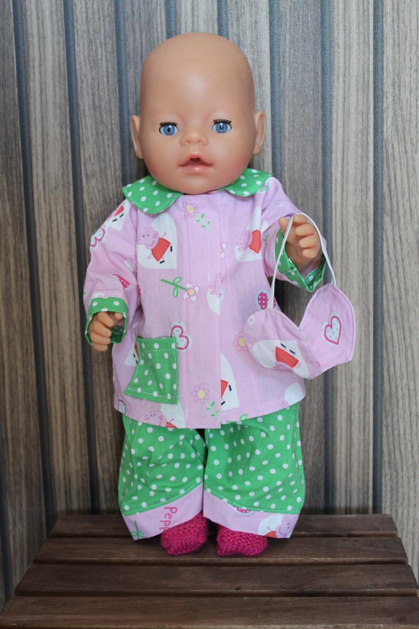 Baby born poppenkleding  Pyjama Peppa