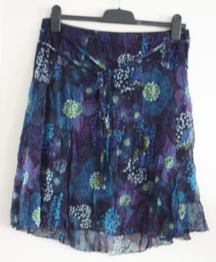 Rok met bloemen print maat 40