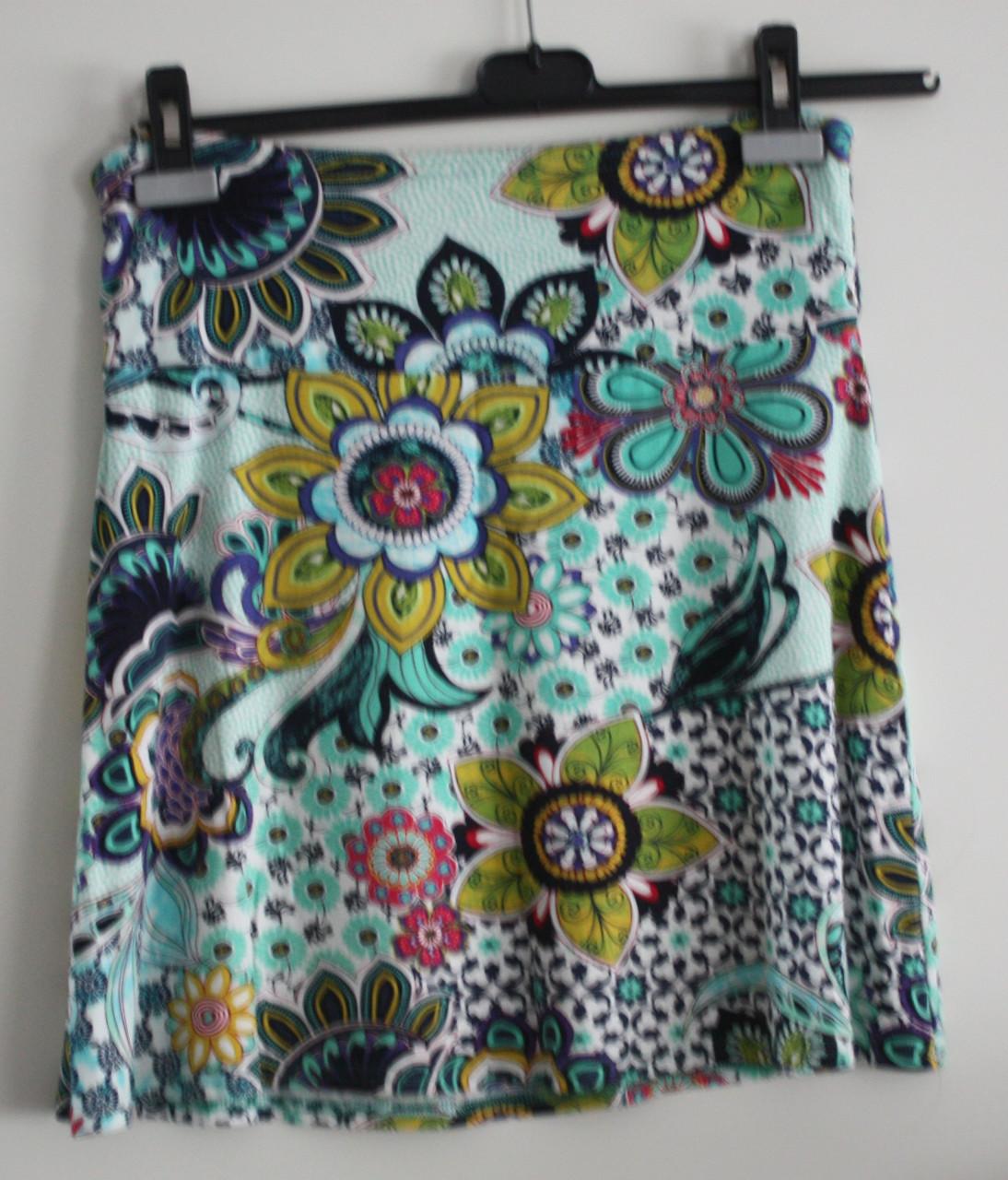 Gekleurde rok met print maat s