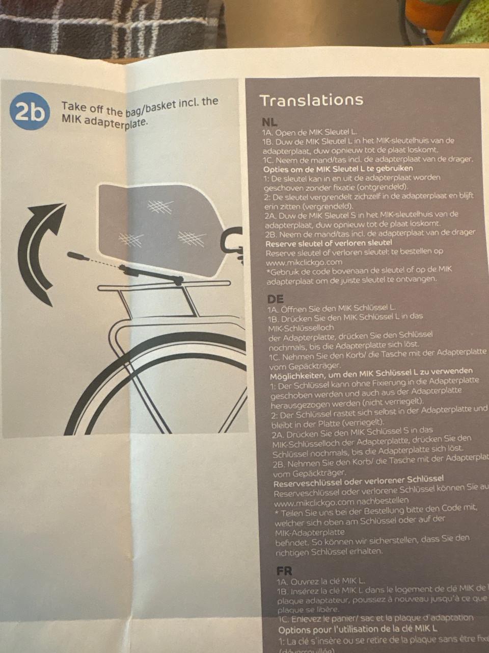 Fietstassen Basil zwart met MIK systeem