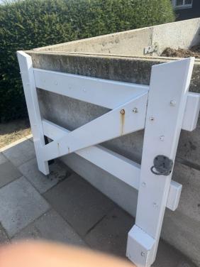 Witte hard houten dam/poort/hek