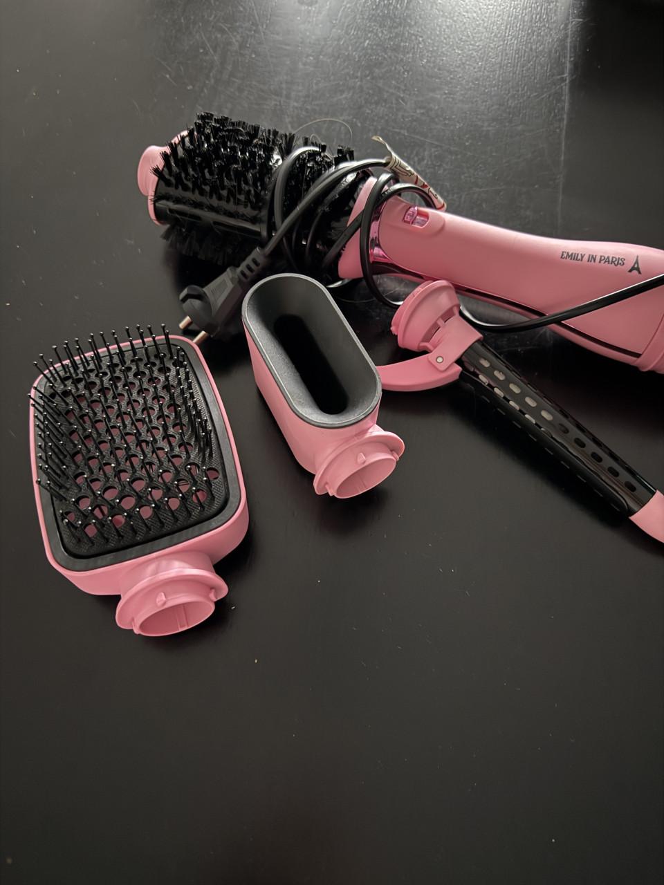 Föhn borstel krultang Emily in paris roze met zwart
