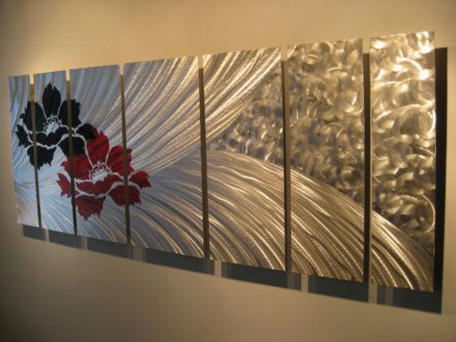 " Metal 2 Flowers " prachtig 7 luik Metal Art