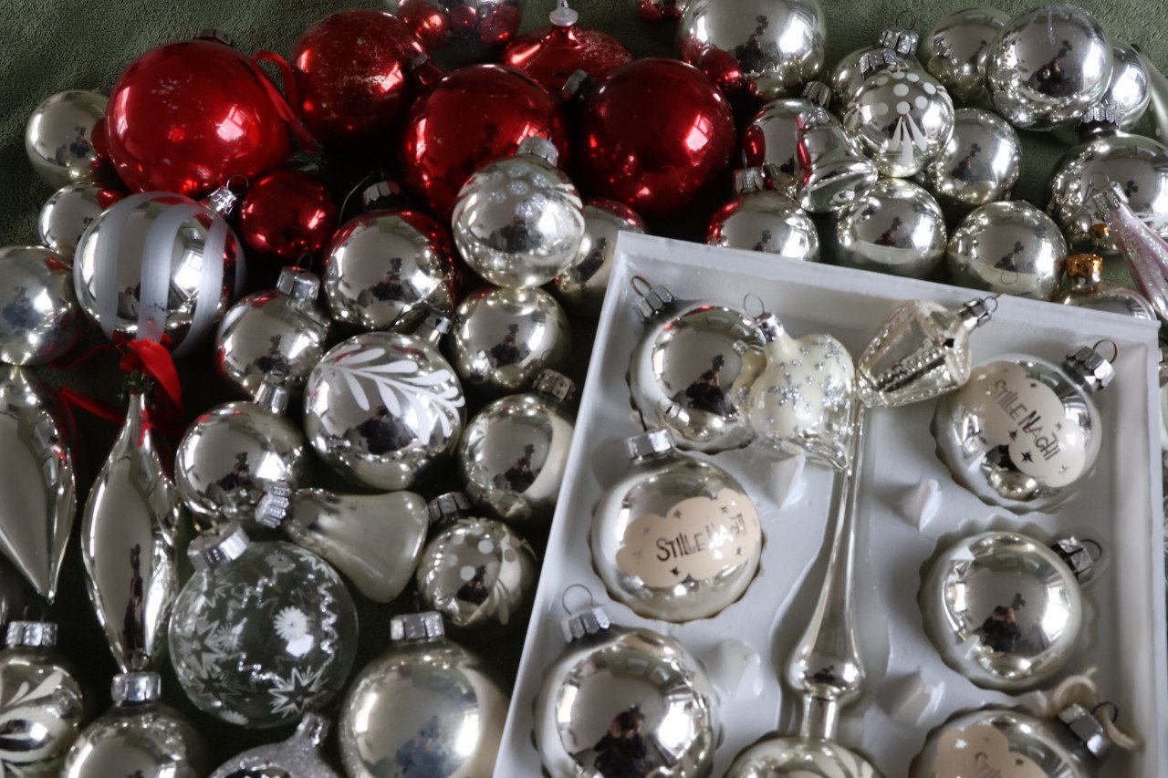 Vintage kerstballen