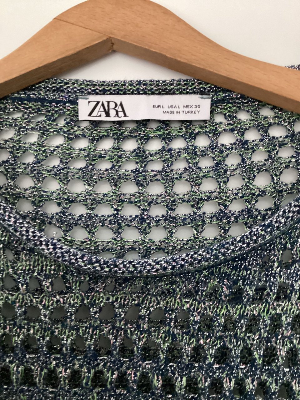 Nieuwe crop top maat L zara mooi met zilverdraadje