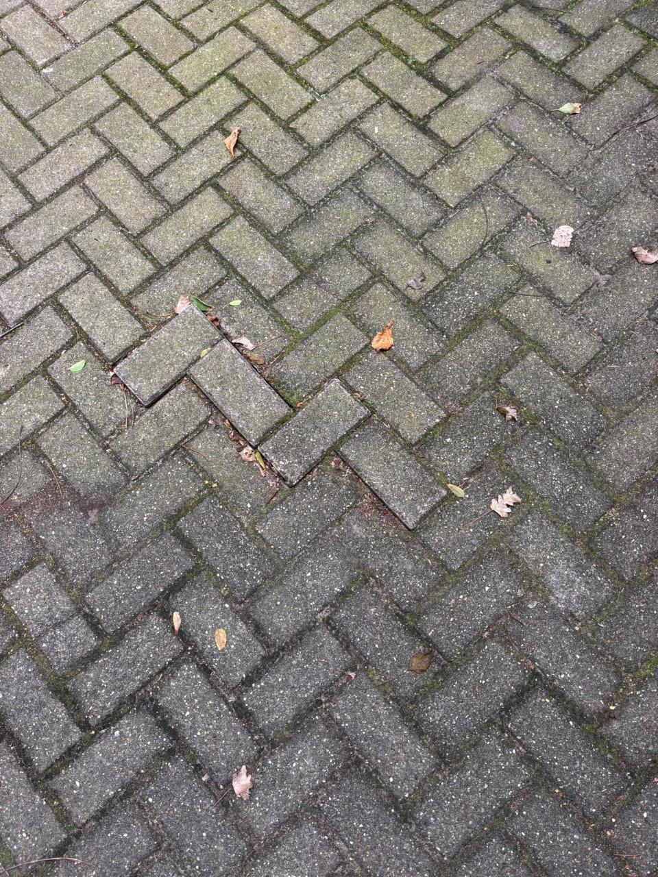 Buiten stenen voor terras en garagepad