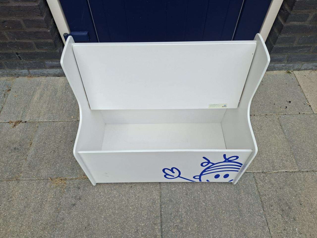 Houten (witte) peuterzit bankje