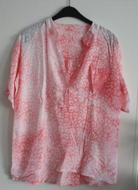 Blouse shirt roze oraje panterprint