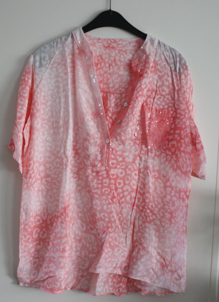 Blouse shirt roze oraje panterprint