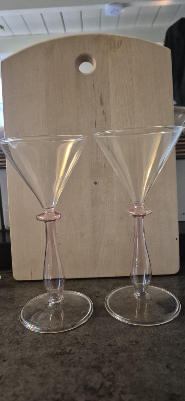 Cocktail glazen met lepeltje