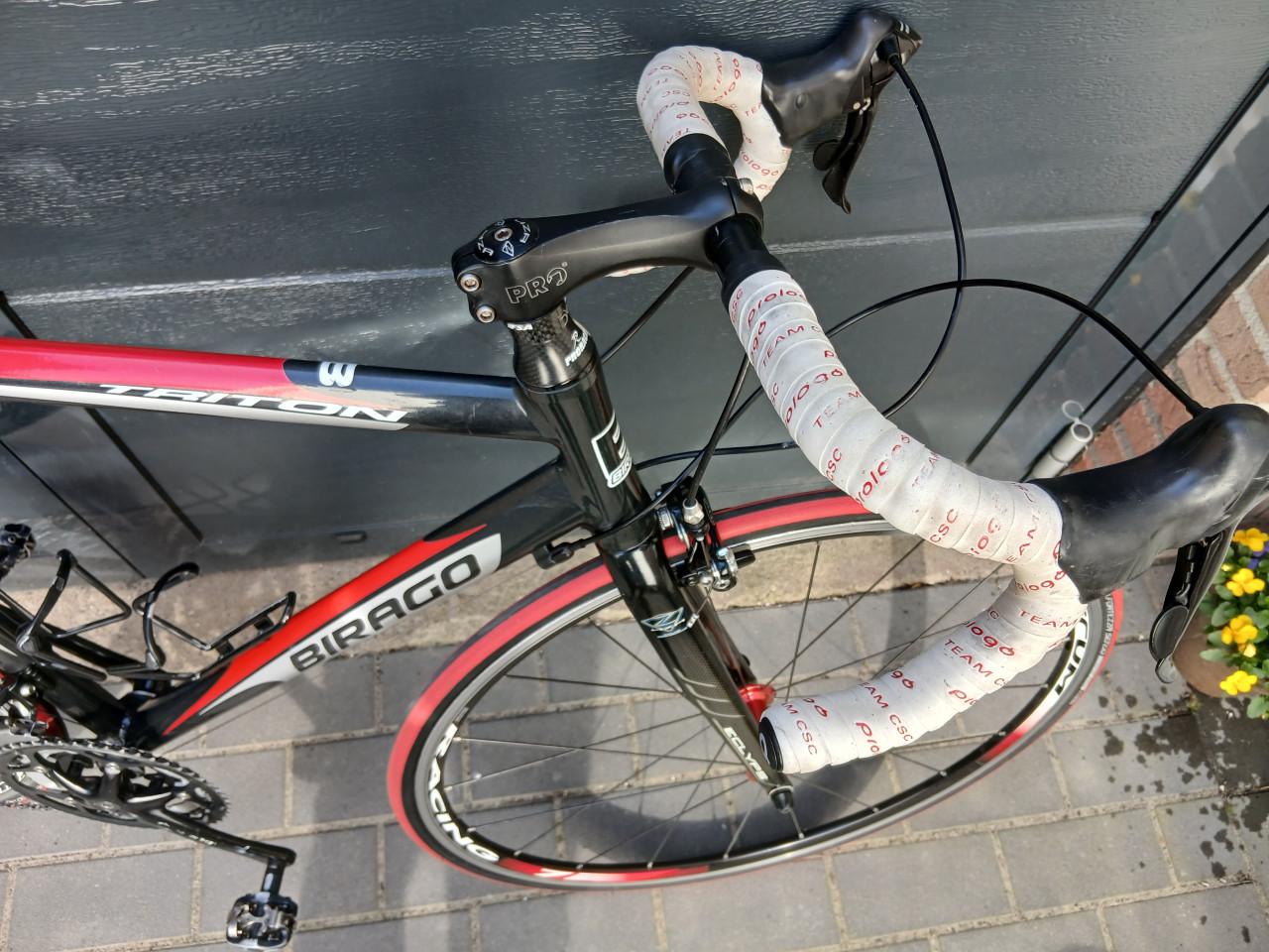 Ridley Triton aluminium, carbon voorvork Rood zwart zilver