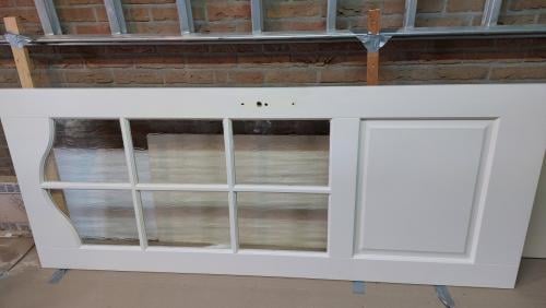 Houten opdek binnendeur met glas