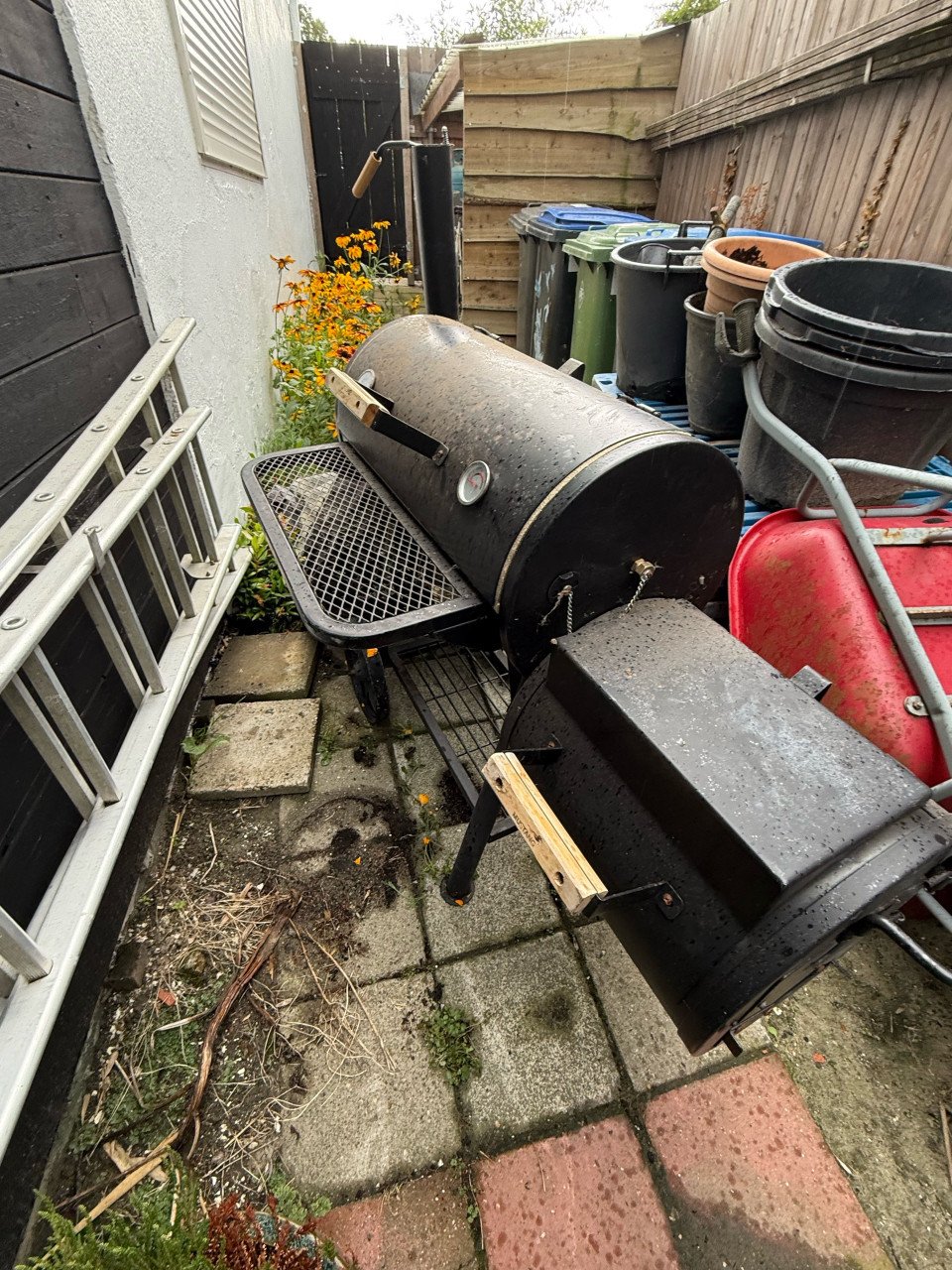 Mustang oklahoma off-set smoker Georgia inc motorgrill