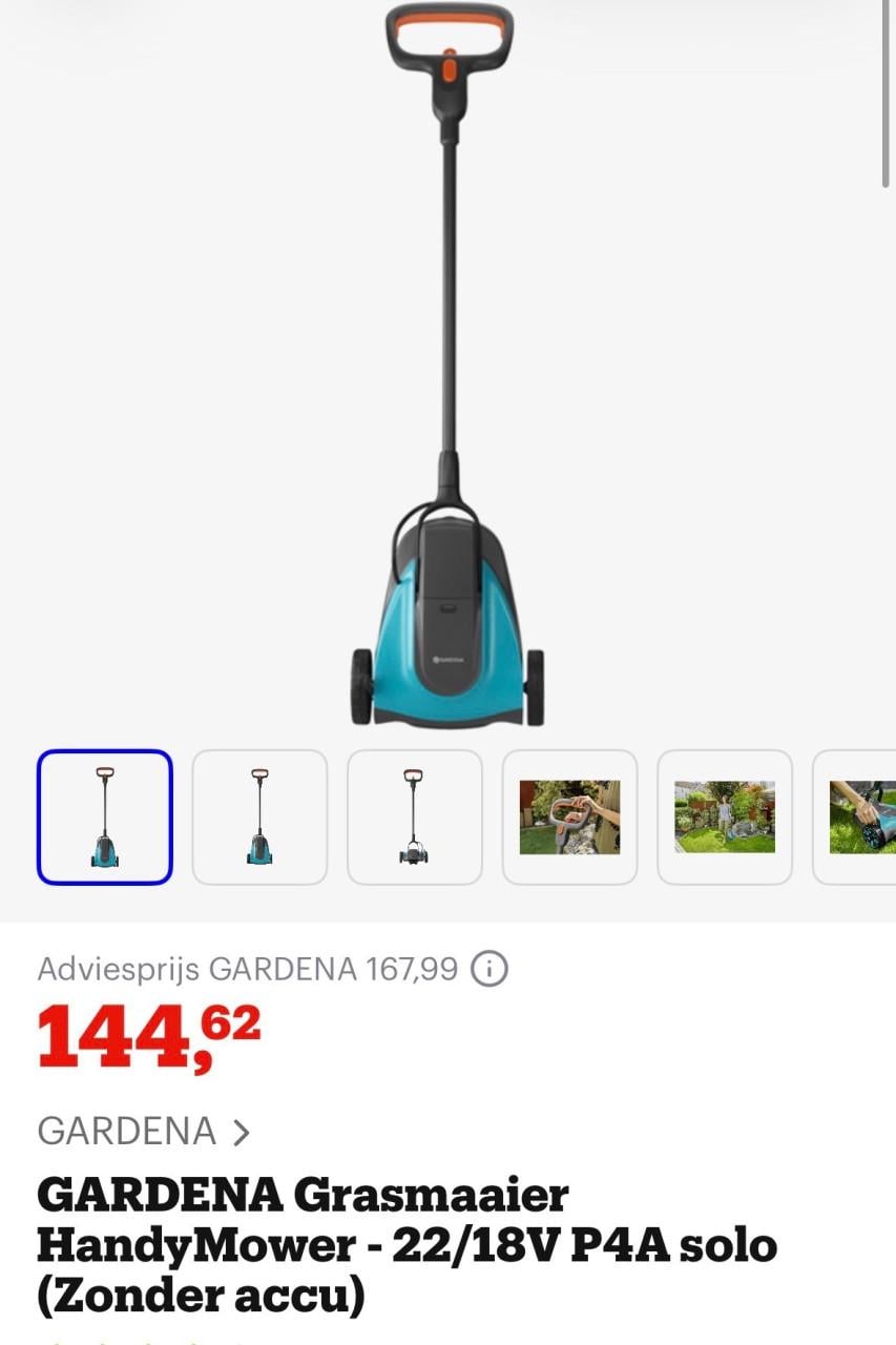 Grasmaaier Gardena handymover