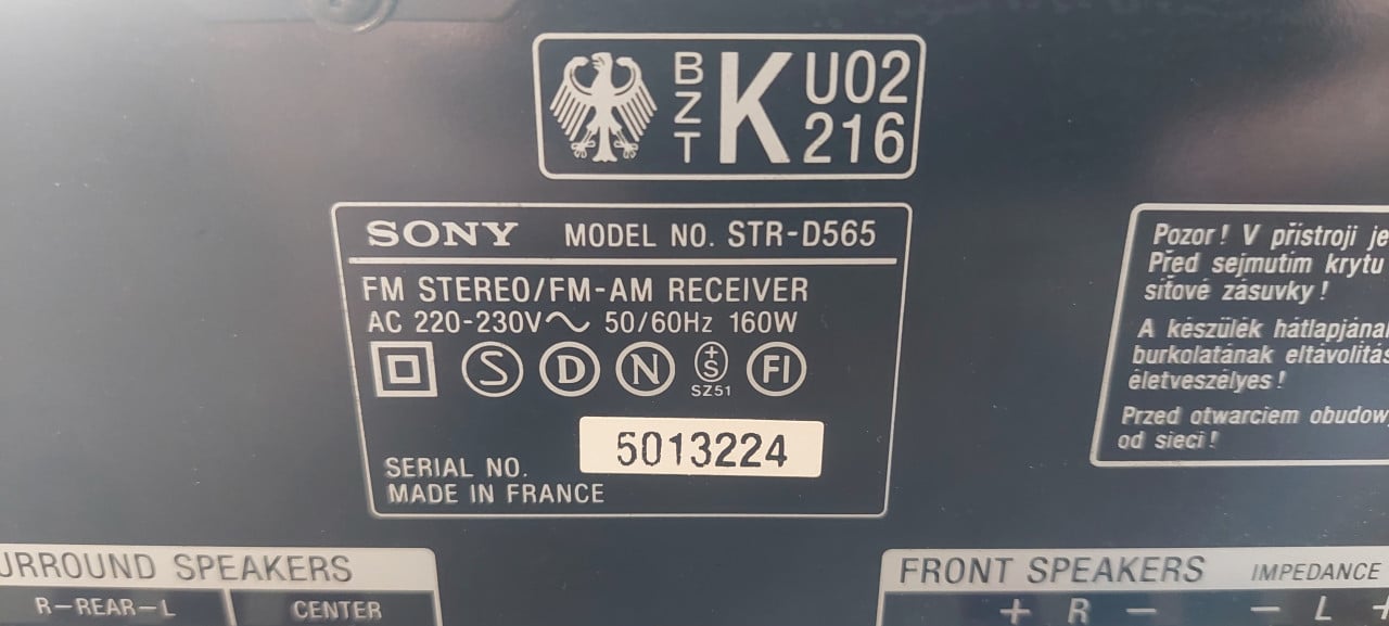 Sony  versterker