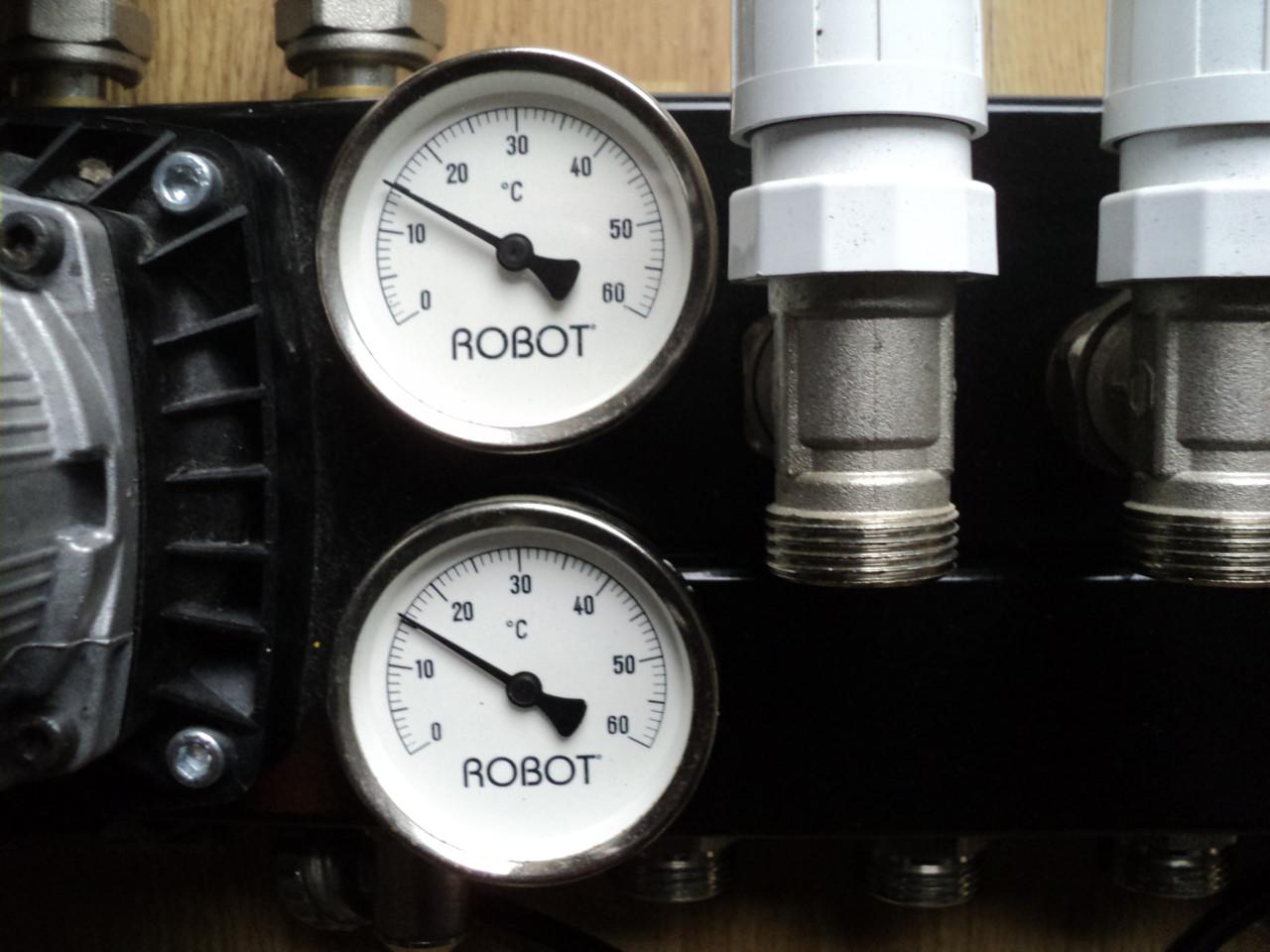 Vrijwel nieuwe 5 groep verdeler vloerverwarming ENERDI ZUINIGE pomp
