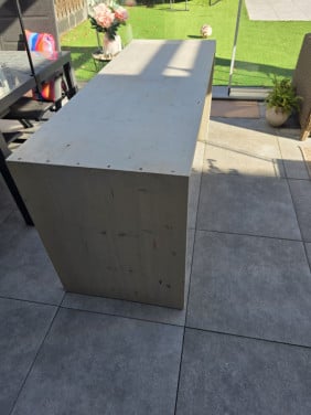 Houten bureau zelf gemaakt