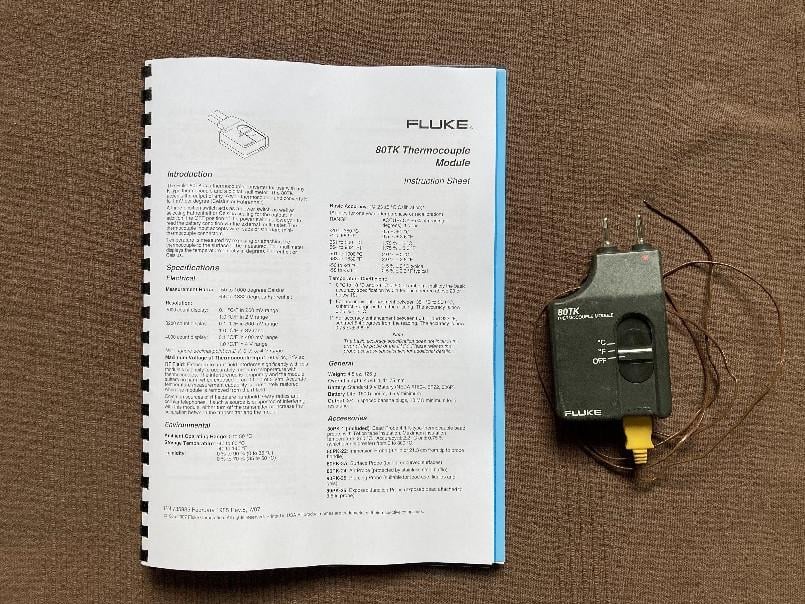 Professionele Fluke 8060A Multimeter+TK80 Thermokoppelmodule