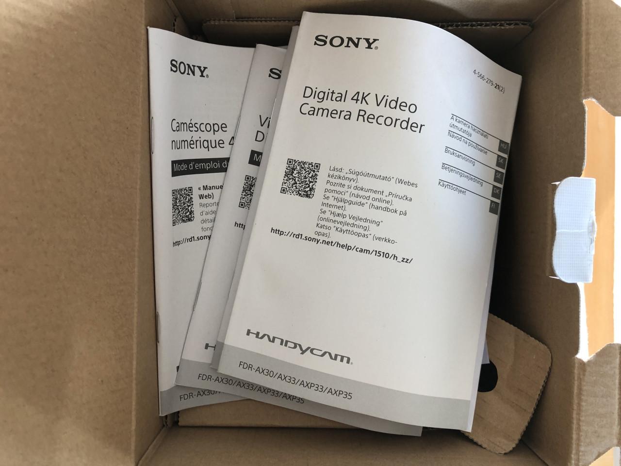 Sony Handycam 4K camera