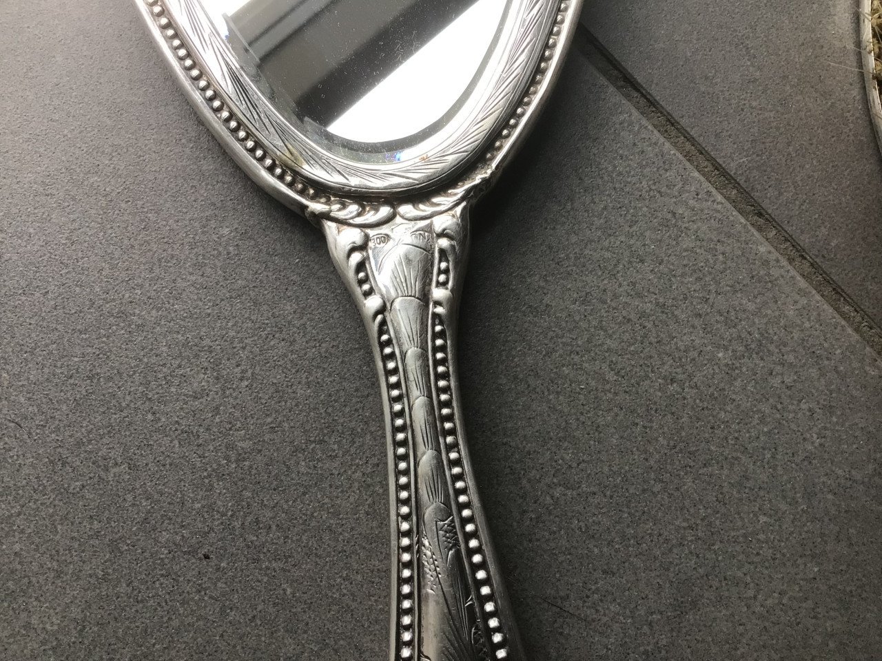 Zilveren kaptafel set 4 delig