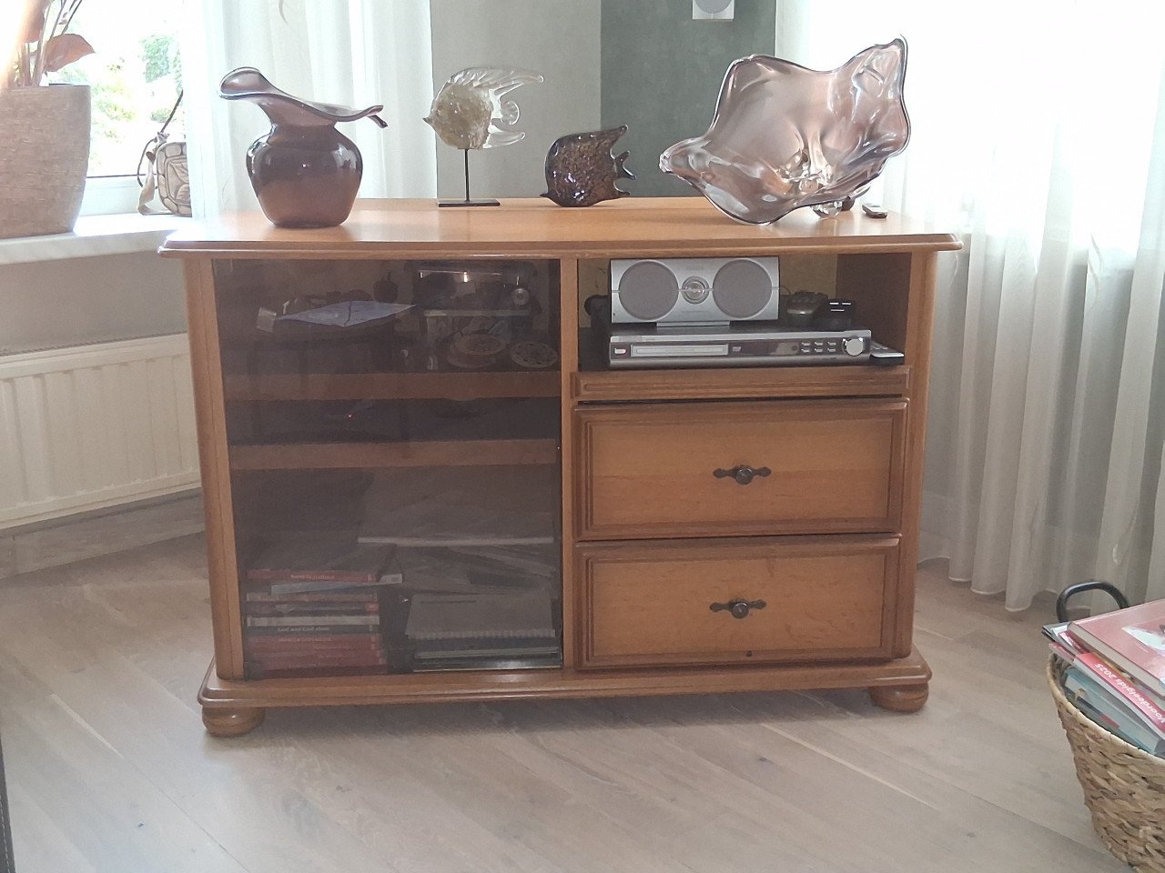 Licht Eikenhouten dressoir, Meidenkast en Audiomeubel