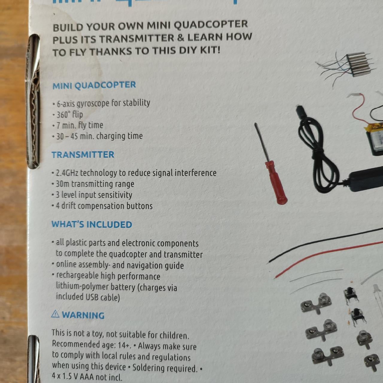 Drone bouwkit van Velleman.