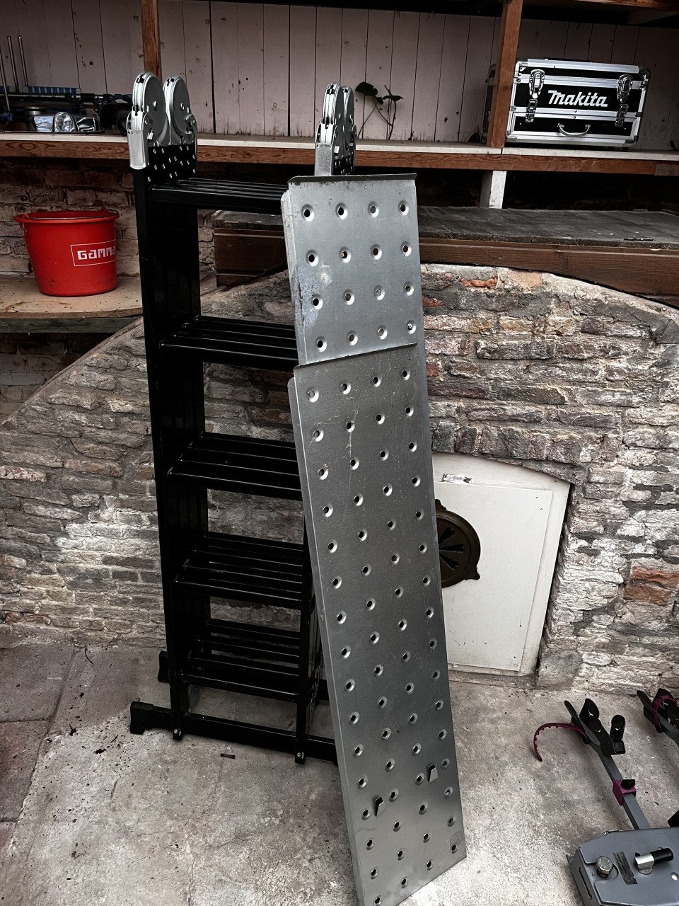 Andorr vouwladder, 620 cm, multifunctioneel met steigerplateaus