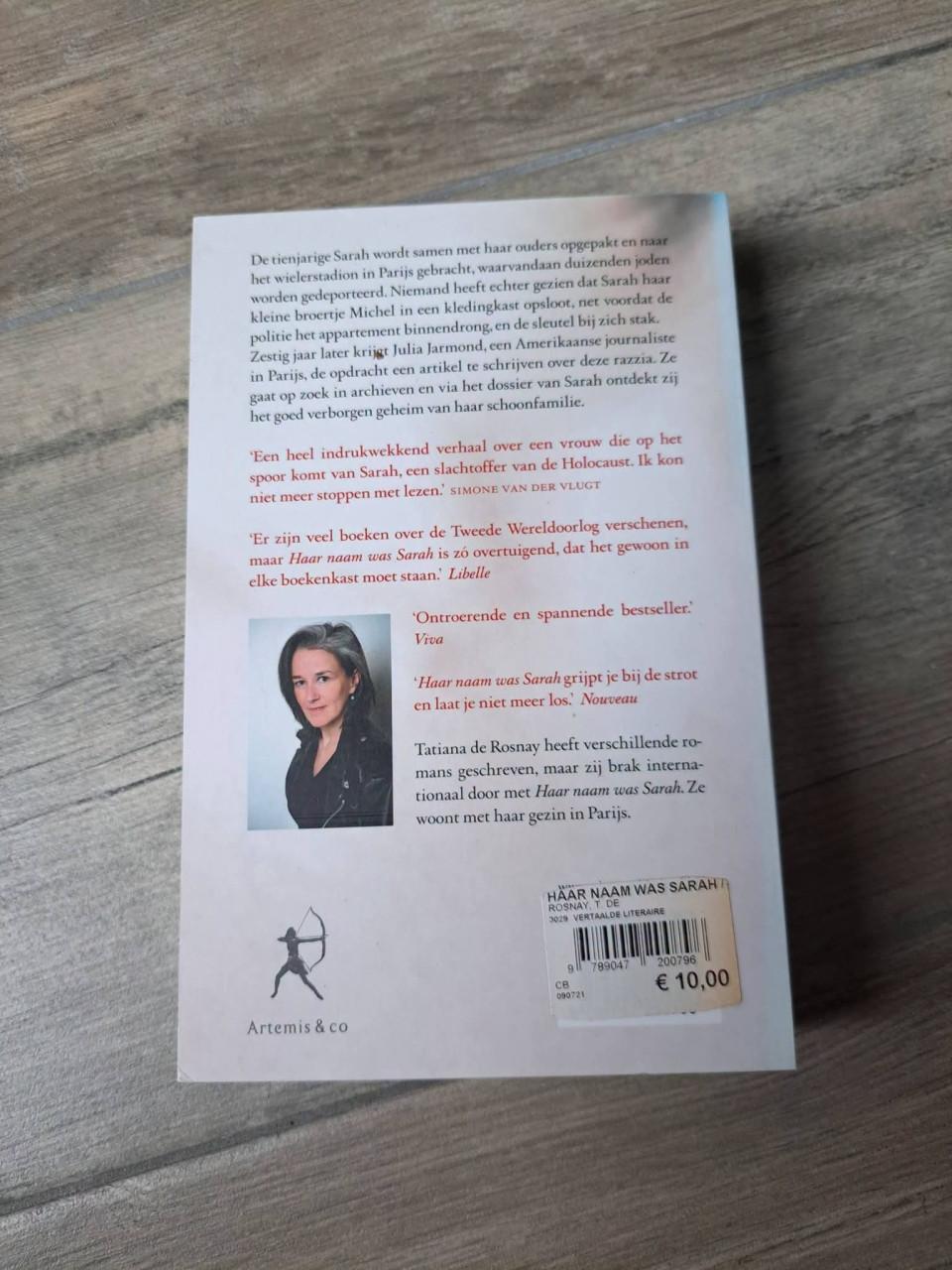 Roman Haar naam was Sarah Tatiana de Rosnay