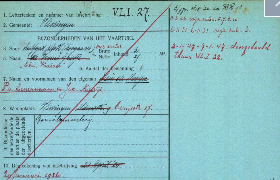 Prachtig handgemaakt vissersschip VLI 27 (Hoogaars)